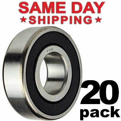608-2rs Ball Bearing 8x22x7 Two Rubber Sealed Chrome Skateboard 608rs (20 Qty)
