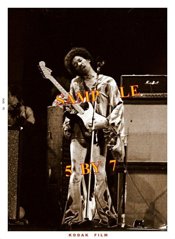 Jimi Hendrix Isle Of Wight Superb Head To Toe Jimi In Full Flight 5 X 7 Ko-dak