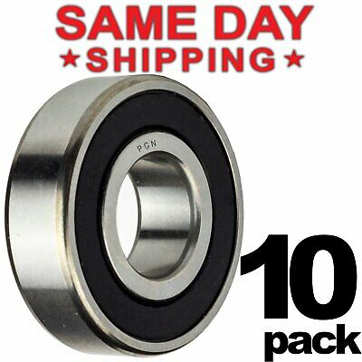 608-2rs Ball Bearing 8x22x7 Two Rubber Sealed Chrome Skateboard 608rs (10 Qty)