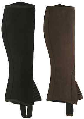 Adults/children Half Chaps Black Brown Wasable Amara Synthetic Leather-all Sizes