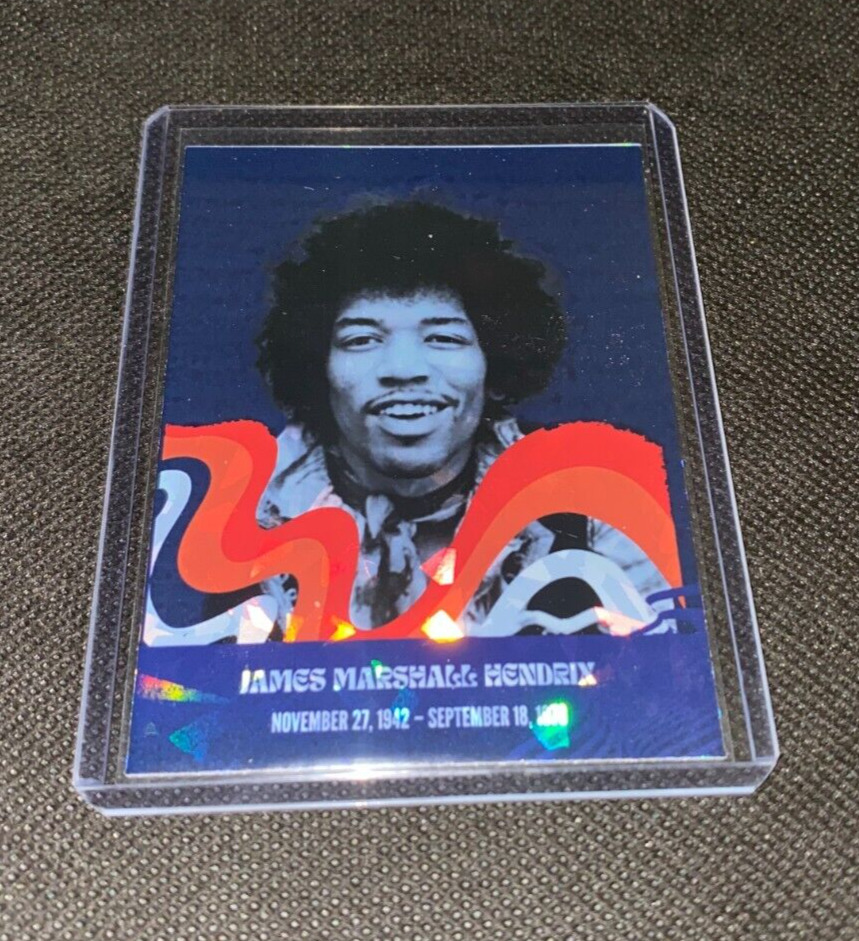 Jimi Hendrix  - Handmade Refractor Holographic Live Concert Card Memorabilia
