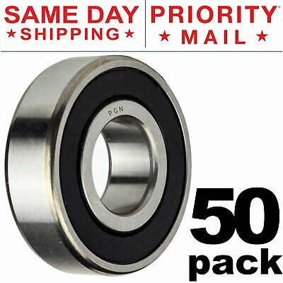 608-2rs Ball Bearing 8x22x7 Two Rubber Sealed Chrome Skateboard 608rs (50 Qty)