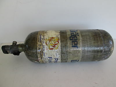 Drager 4500psi Fireman Scba Air Tank 45 Minute Carbon Wrapped 2008 Mfg Air Soft
