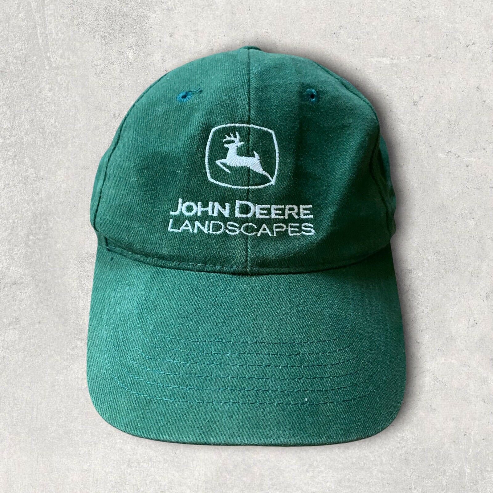 John Deere Landscapes Baseball Cap Hat Green Sportsman Embroidered 100% Cotton
