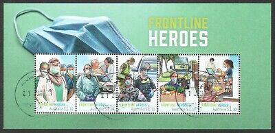 Australia 2021 Virus 19 Frontline Heros Souvenir Sheet Of 5 Stamps In Fine Used