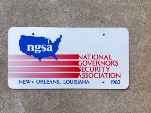 1982 - Ngsa - Booster License Plate - New Orleans Louisiana