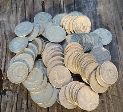 Lot Of 100 Ussr Soviet 15 Kopeks Coins 1961-1991 Cccp Kopek Bulk