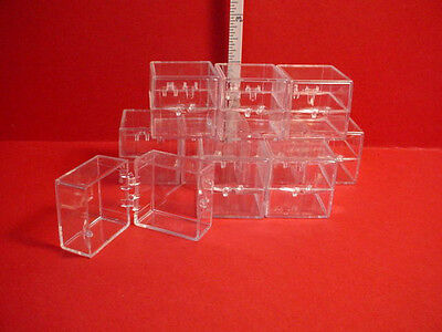 Miniature Clear Plastic Containers (10) Square - #s12431