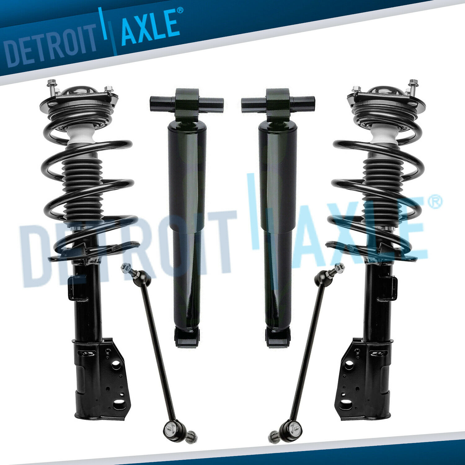 Chevy Traverse Gmc Acadia Struts Assembly + Shocks + Sway Bars For Front & Rear