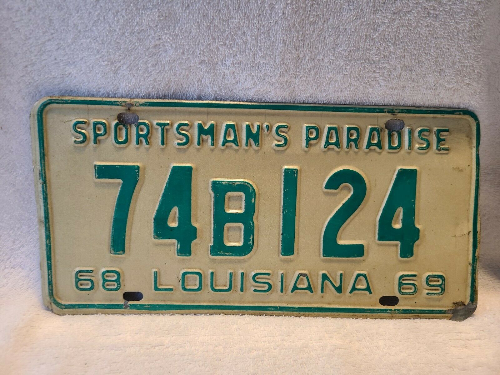 Vintage 1969 Louisiana License Plate