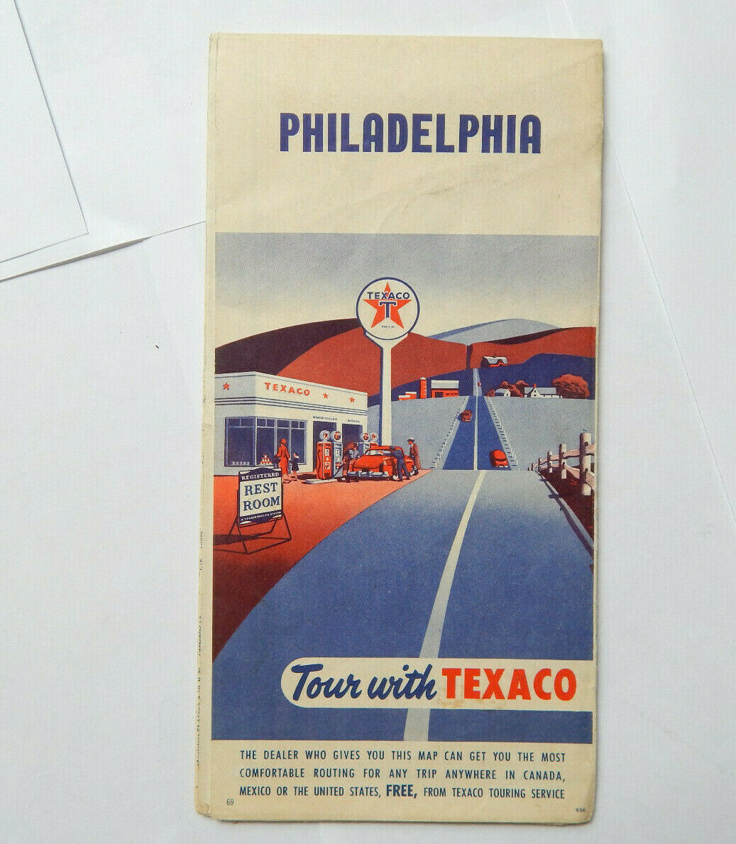 Texaco Oil Map Of Philadelphia (1955)