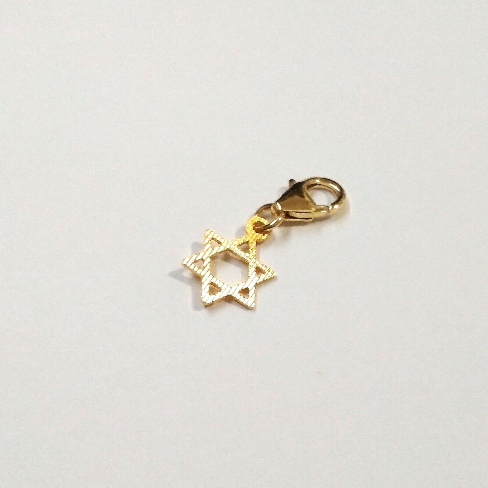 14kt Gold Filled Small Star Of David Clip On Charm Pendant