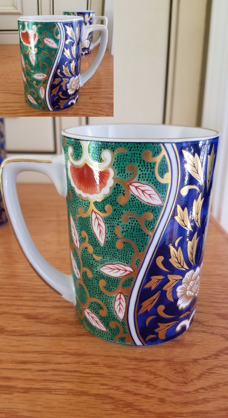 Gorgeous Euc* 2 Imari?  Style  Asian China Chinese Coffee Tea Mug Cups ~floral