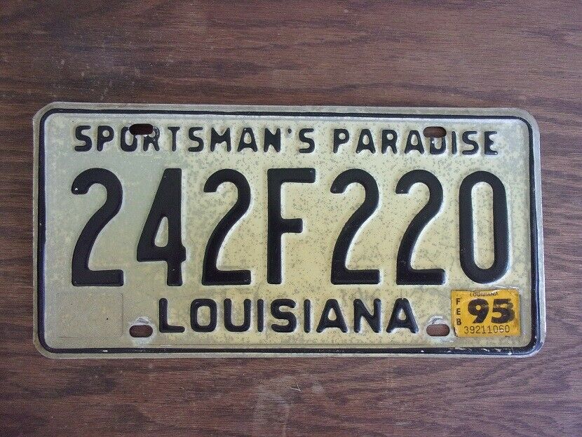 1995 Louisiana License Plate