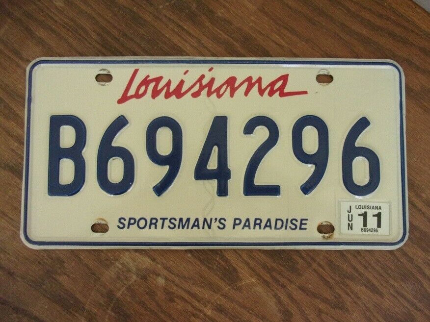 2011 Louisiana Sportsman's Paradise License Plate