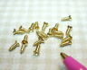 Miniature Very Tiny Gold Metal Screws (20 Ct): Dollhouse Hardware Miniatures