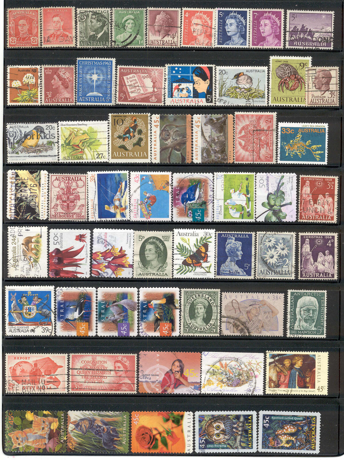 Australia - Lot Of 57 Different Stamps Lot # 0_02