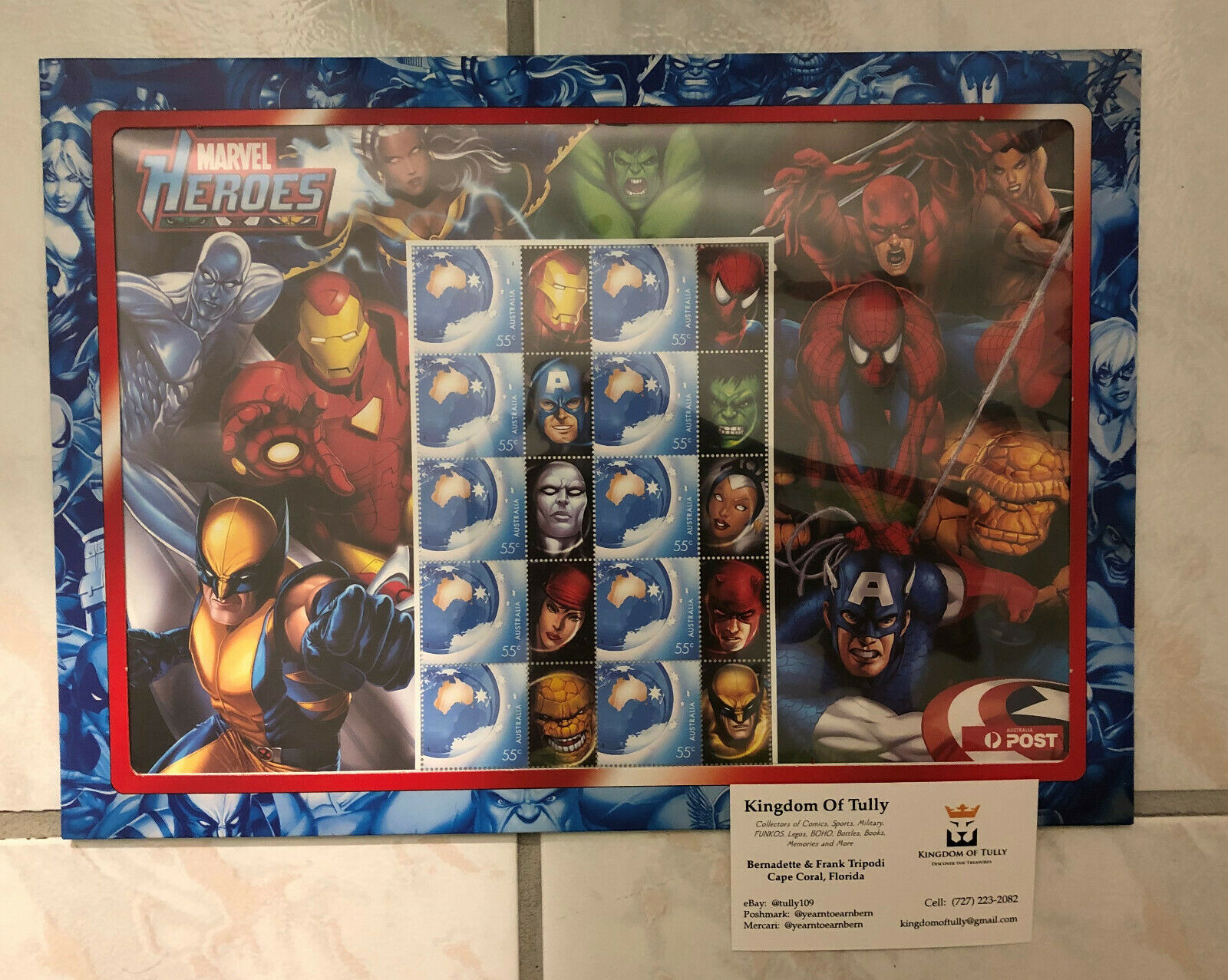 Marvel Heroes Special Events Sheetlet Brand New Still In Packet. Mint