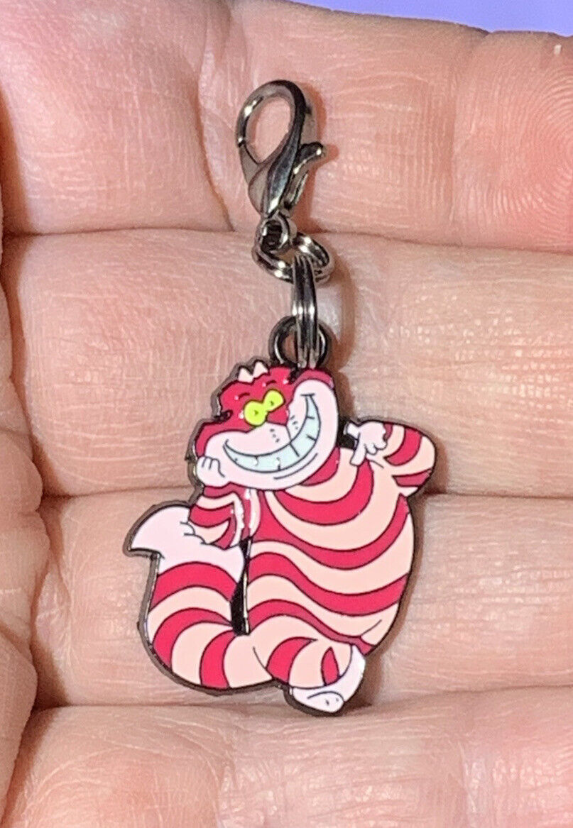 Black Cheshire Cat From Alice In Wonderland Zipper Pull & Keychain Add On Clip!!