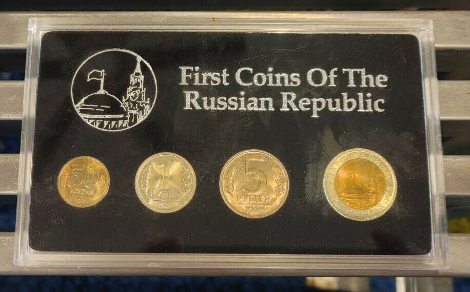 1991 First Coins Of The Russian Republic Mint Proof Set