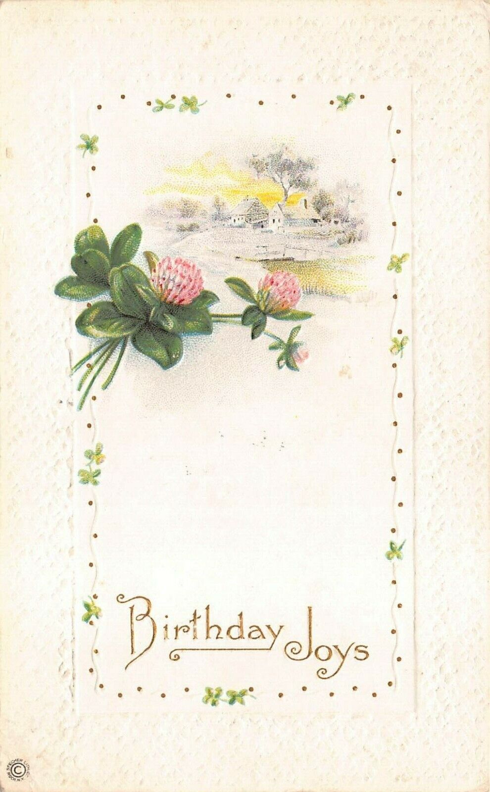 Antique Postcard  Early 1900's Birthday Joys