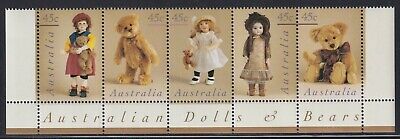 Australia Scott 1597-1601 Xf Mnh 1997 Dolls & Teddy Bears Se-tenant Strip Of 5