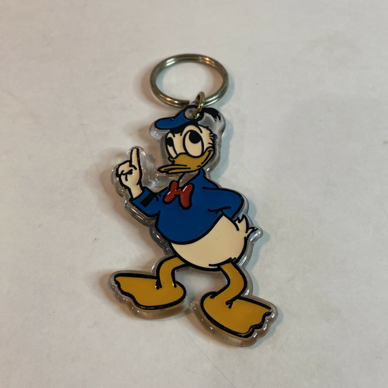 Vintage Disney Donald Duck Plastic Keychain