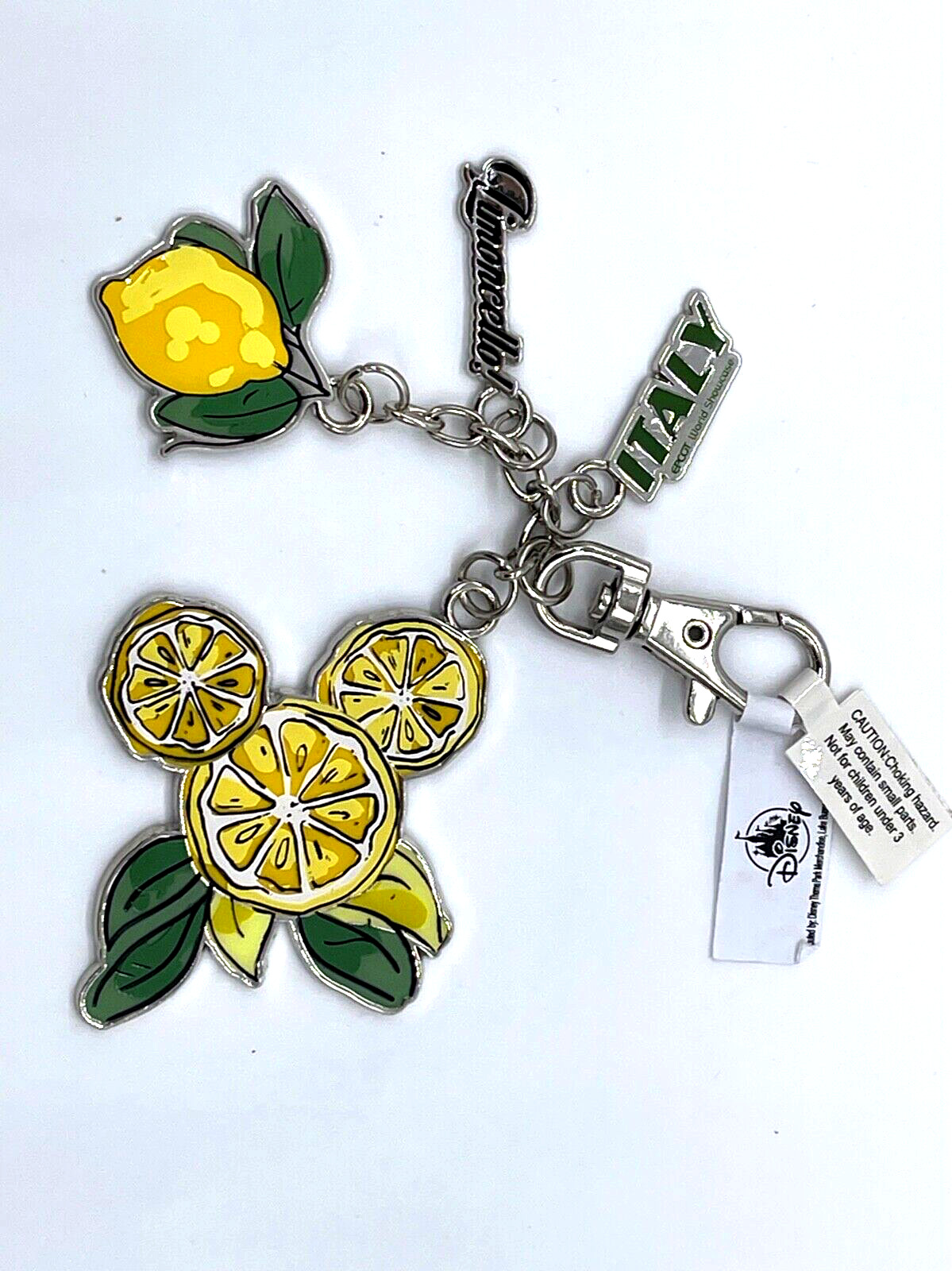 Disney Epcot World Showcase Italy Limoncello Lemon Mickey Keychain Bag Charm Nwt