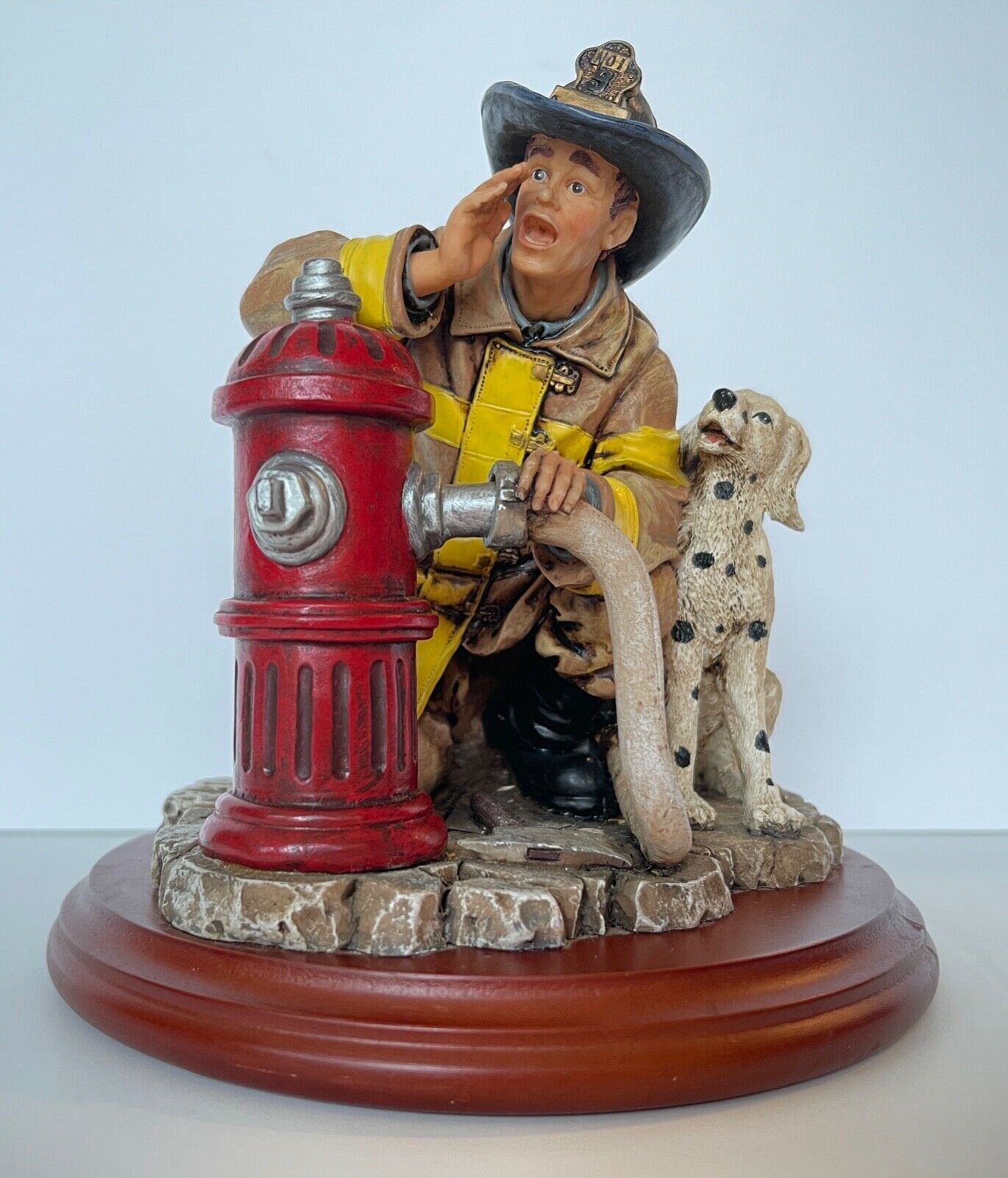Red Hats Beyond The Call Of Courage Good To Go 1977 Vanmark Fireman And Dog