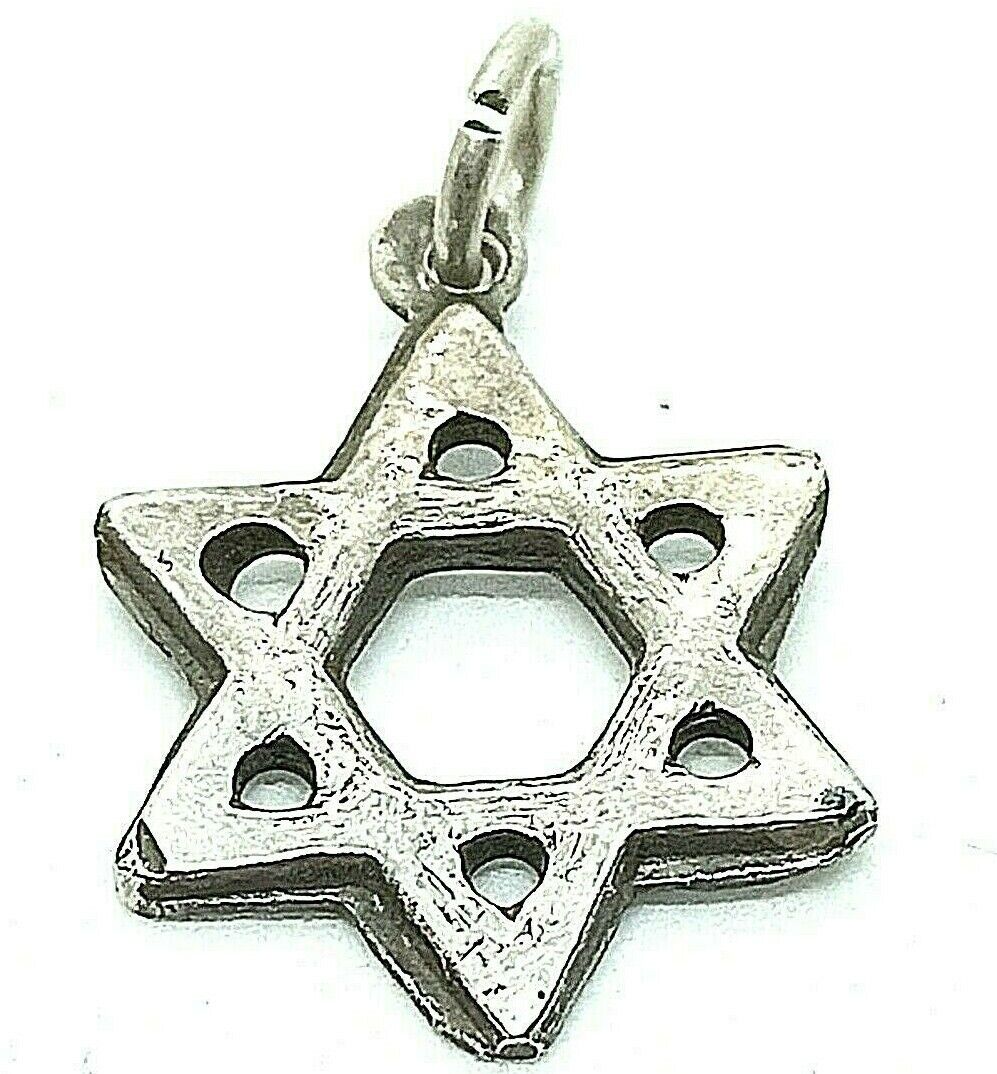Star Of David Pendant Authentic Vintage Sterling Silver Jewish Symbol Hebrew 925
