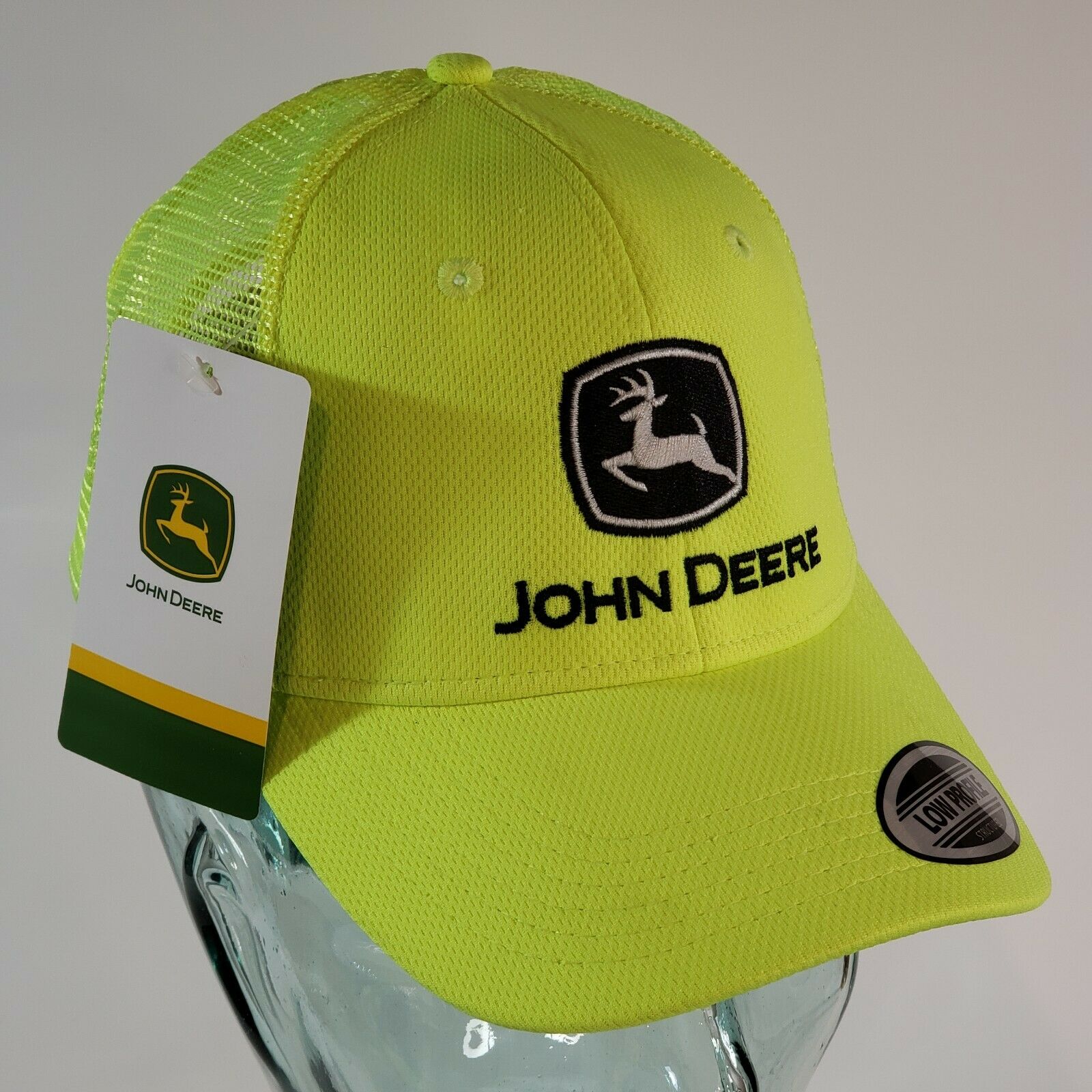 New John Deere Yellow High Visibility Polyester Twill Mesh Cap Lp70688