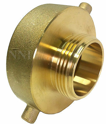 Brass Nst Nh Reducer 2-1/2" X 1-1/2" Fire Hose Or Hydrant Adapter