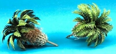 Dollhouse Miniature Sago Potted Palm Trees -- 2 Pieces