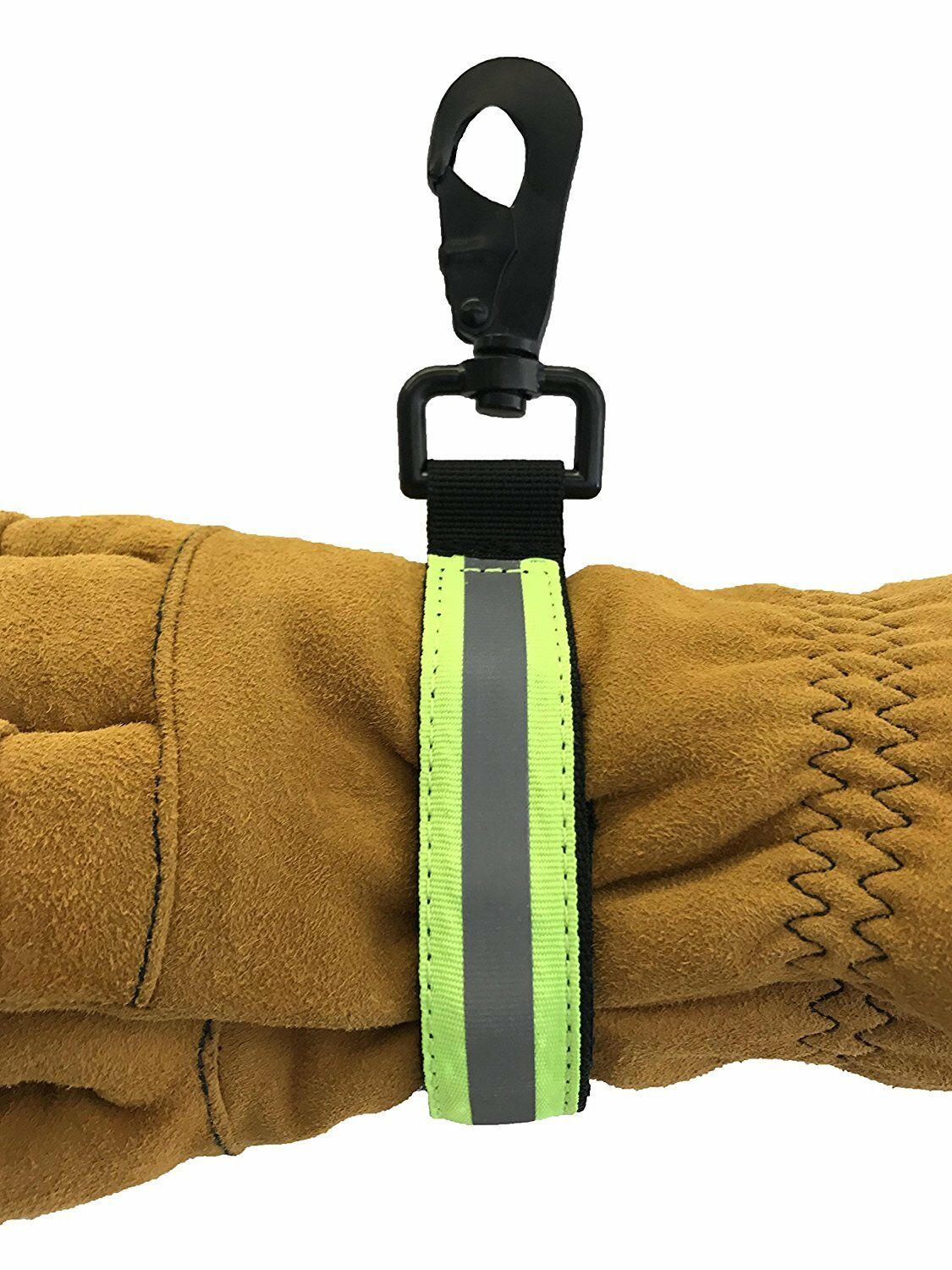 Line2design Firefighter Glove Strap Heavy Duty Turnout Gear Reflective - Green