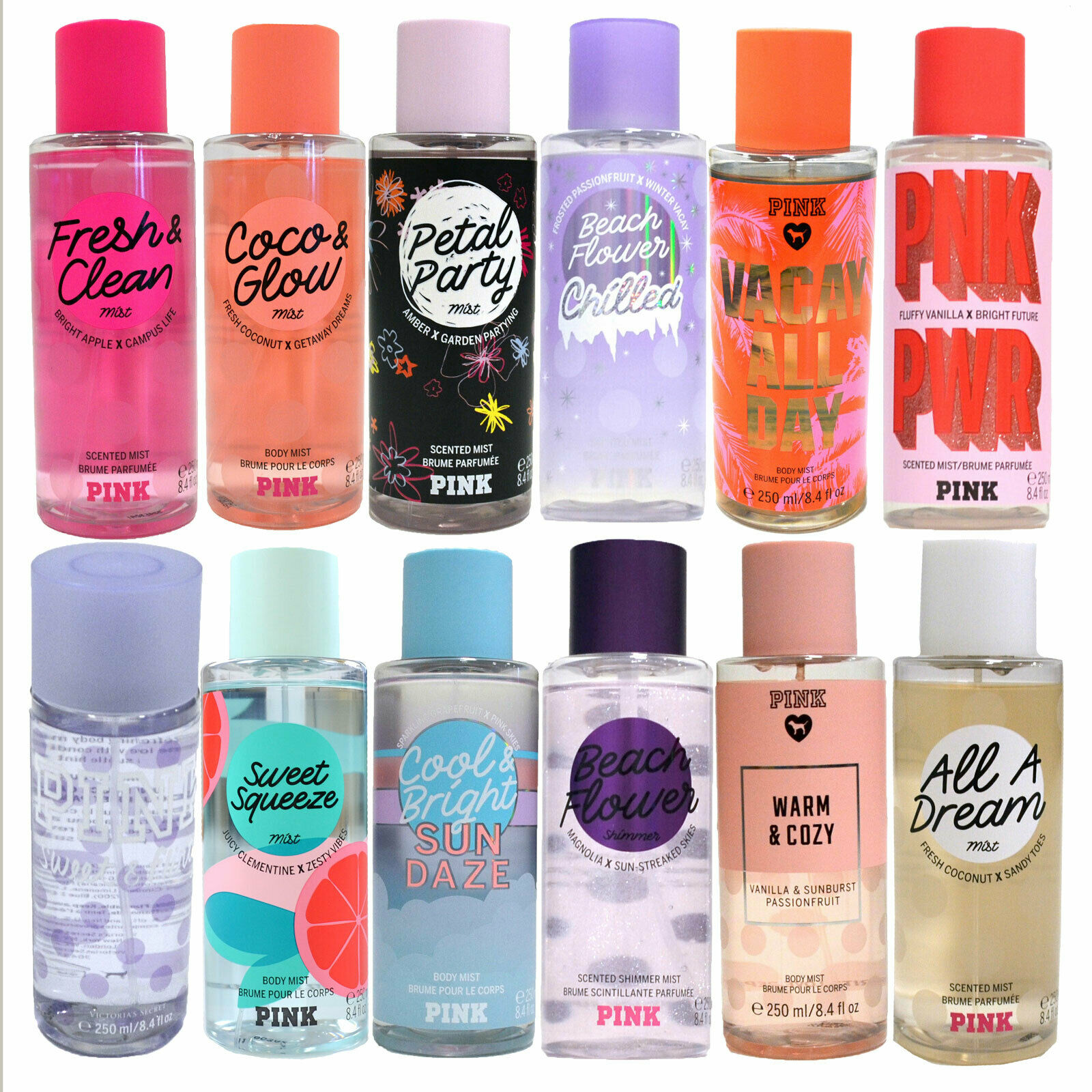 Victoria's Secret Pink Fragrance Mist Body Spray Splash 8.4 Fl Oz Vs New Limited