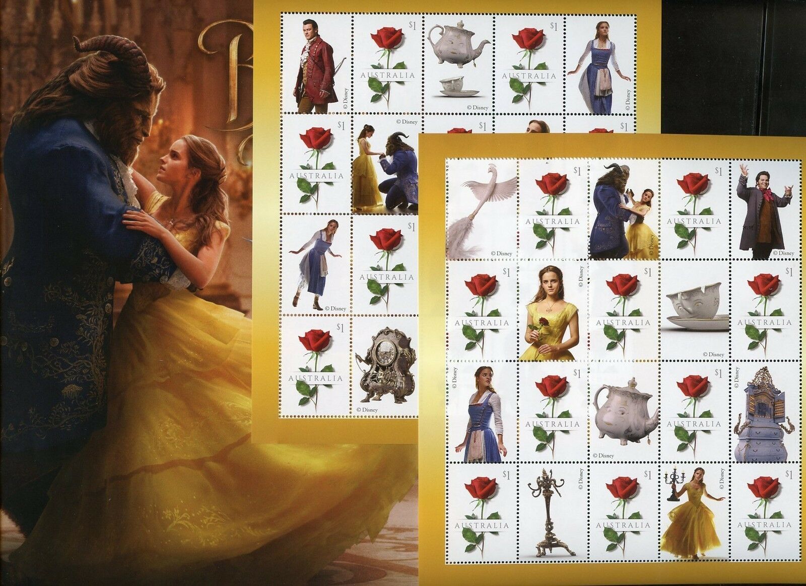 Australia  2017 Disney Beauty & The Beast  Personalized Sheet Set Folder