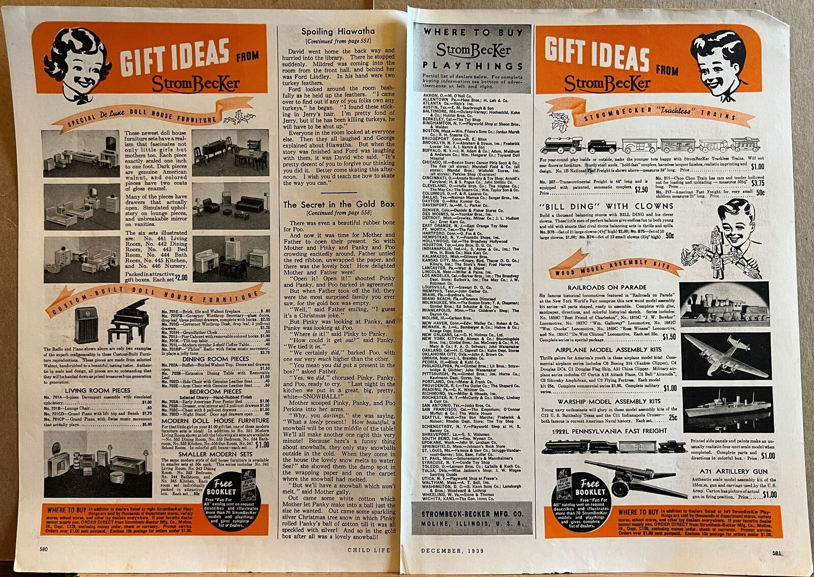 Strombeck-becker Mfg Co Moline Il 1939 Print Ad Toy Ideas For Boys And Girls