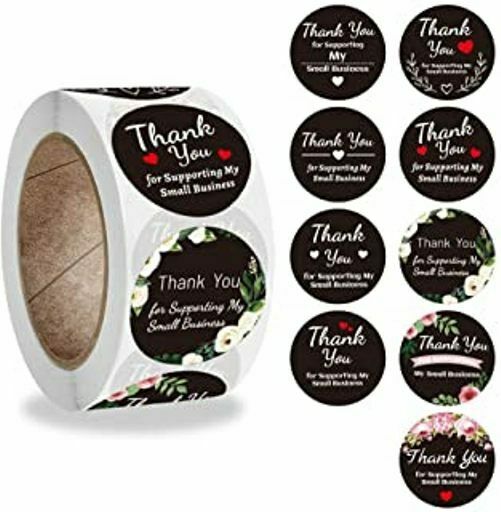 30 Thank You For Supporting My Small Business Envelope Seals Labels Stickers 1"